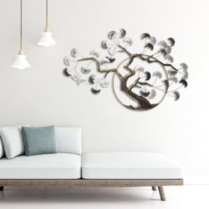 Metal Decorative Nature Tree Wall Art Medium for Living Room Study Bedroom Office