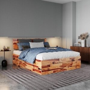 Auriga Queen Sheesham Wood Bed