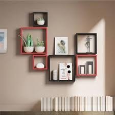 Wall hanging shelf,(6 box) Home decoration item wooden, Home decor furniture product, shelf show piece decoration